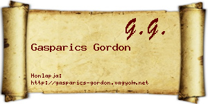 Gasparics Gordon névjegykártya